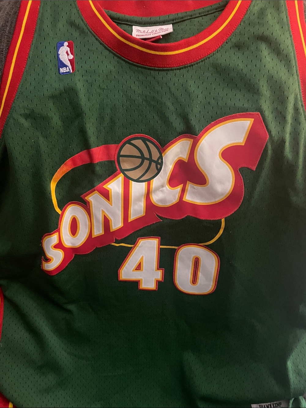 Mitchell & Ness Green Seattle Sonics Shawn Kemp Swingman Jersey